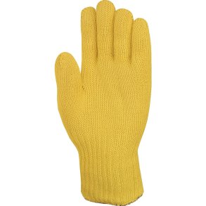 Handske, Uvex K-Basic, 8, gul, bomuld/kevlar, varmeresistent