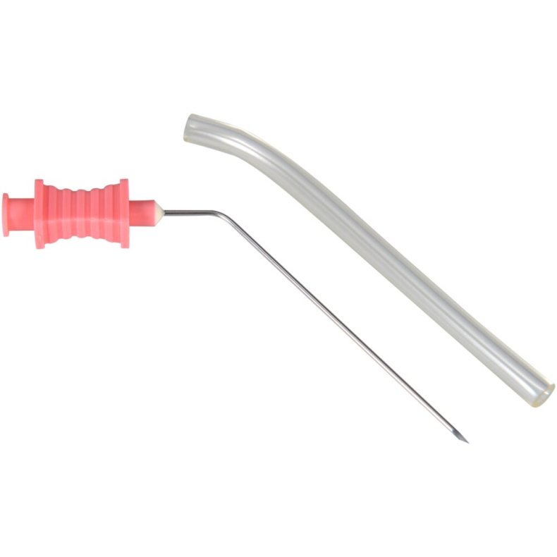 Paracentesen�l, Mediplast, 70mm, �1mm, lyser�d, PP/rustfrit st�l, steril, trefaset spids, pakket enkeltvis, engangs *Denne vare tages ikke retur*