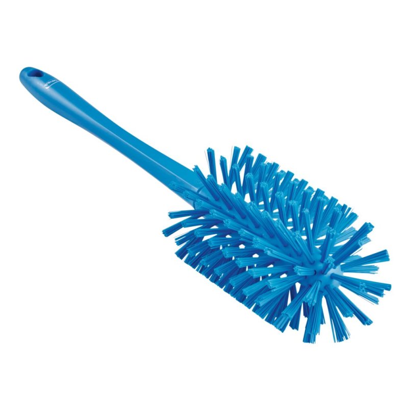 R�rb�rste, Vikan, 43cm, �9cm, bl�, polyester/PP/rustfrit st�l, medium/stiv *Denne vare tages ikke retur*