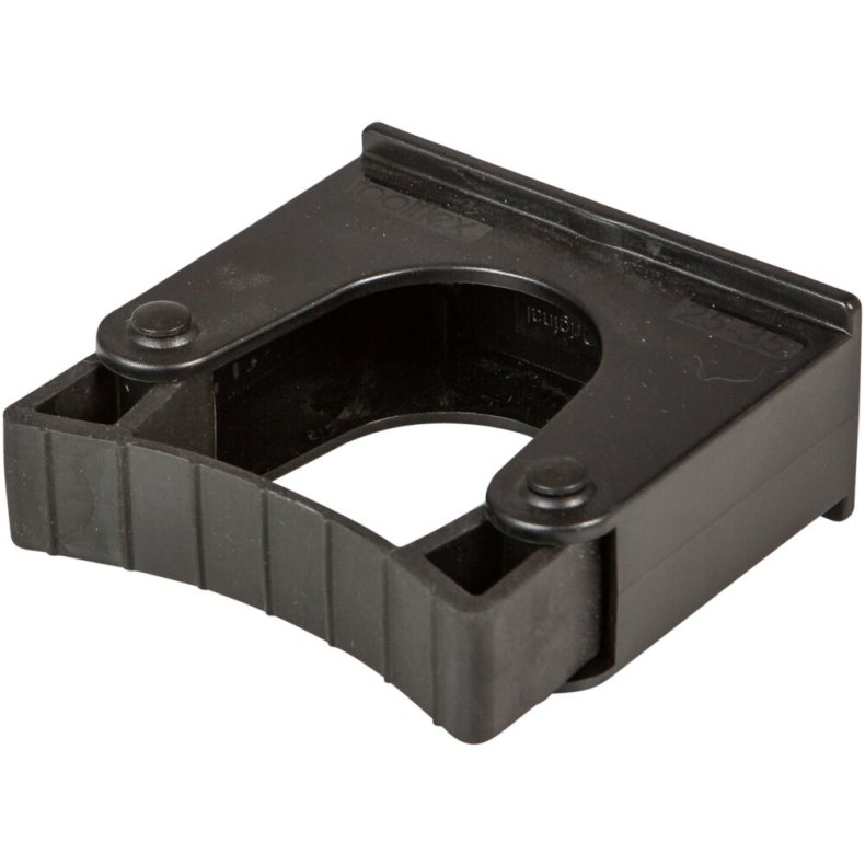 Redskabsholder, Tina Trolleys Toolflex, 80x80x35mm, sort, PP/gummi, til skaft p� 25-35 mm, med to huller *Denne vare tages ikke retur*