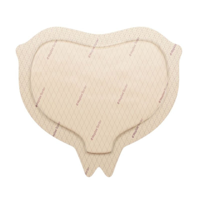 Skumbandage, Mepilex Border Sacrum, 15x15cm, silikonekontaktlag og silikonekl�b, latexfri, steril, engangs *Denne vare tages ikke retur*