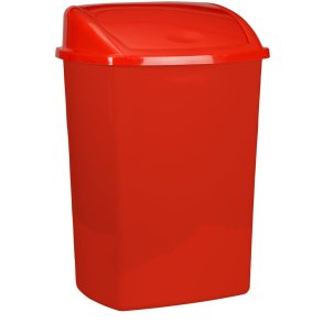 Affaldsspand, V-Part, r�d, plast, 26 l, med sving l�g, forberedt til v�gmontering