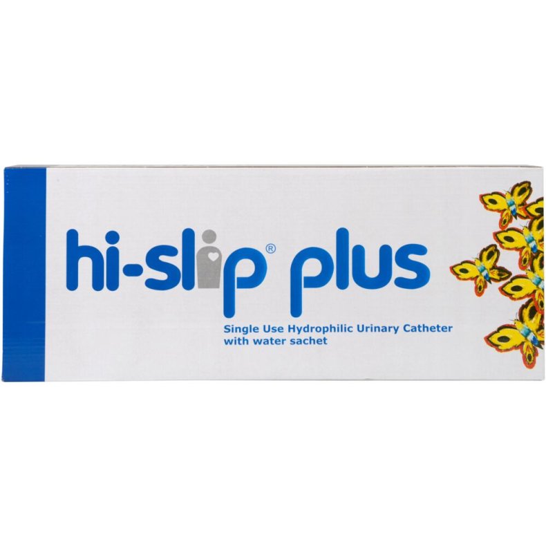 Engangskateter, Hi-slip Plus, tiemann, CH 14, 40cm, coated, steril *Denne vare tages ikke retur*