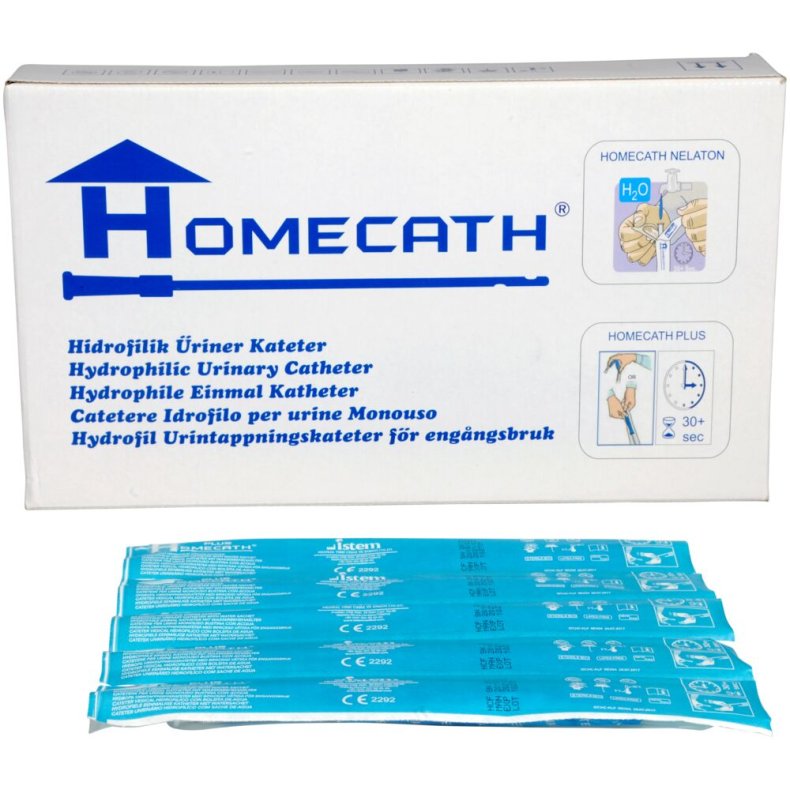 Engangskateter, HomeCath Plus, nelaton, CH 10, 20cm, coated, female steril *Denne vare tages ikke retur*