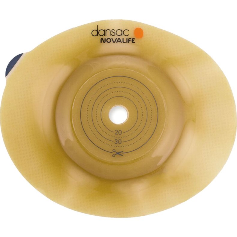 Stomiplade, NovaLife 2 GX+ Convex, beige, 55 mm, 10-42 mm, opklipbar *Denne vare tages ikke retur*
