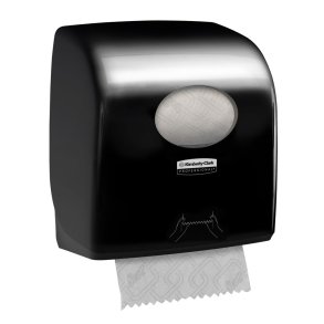 Dispenser, Kimberly-Clark, 37,4x29,7x24,8cm, sort, plast, til h�ndkl�deruller *Denne vare tages ikke retur*
