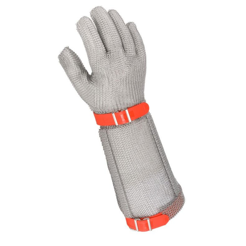 Brynjehandske, Niroflex Easyfit, L, bl�, st�l, med manchet, med strammeb�nd *Denne vare tages ikke retur*