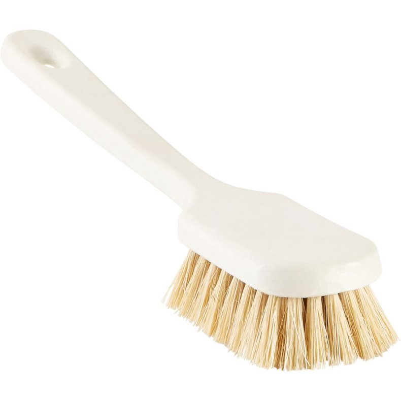 H�ndb�rste, Vikan, 27x5,5x5,5cm, hvid, PP/tampico fibre, stiv, 80% genanvendt plast