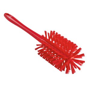 R�rb�rste, Vikan, 43cm, �9cm, r�d, polyester/PP/rustfrit st�l, medium/stiv *Denne vare tages ikke retur*
