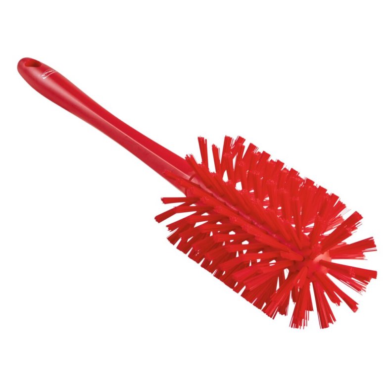 R�rb�rste, Vikan, 43cm, �9cm, r�d, polyester/PP/rustfrit st�l, medium/stiv *Denne vare tages ikke retur*