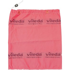 Vaskepose, Vileda, 63x58cm, r�d, PES, med �skner *Denne vare tages ikke retur*