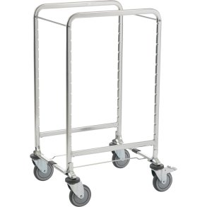 Reng�ringsvogn, Vileda Origo 500 H, 77x58x105cm, gr�, pulverlakeret st�l, til fugtsystem, med tilbeh�r, til viderebygning *Denne vare tages ikke retur*
