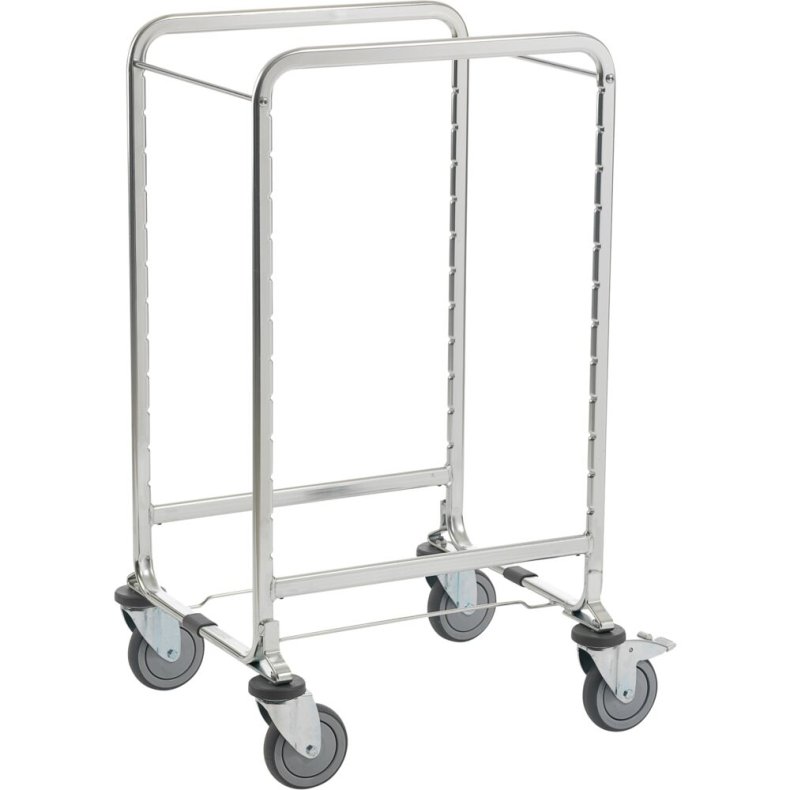 Reng�ringsvogn, Vileda Origo 500 H, 77x58x105cm, gr�, pulverlakeret st�l, til fugtsystem, med tilbeh�r, til viderebygning *Denne vare tages ikke retur*