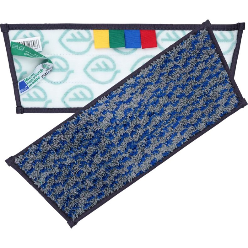 Heavy scrub moppe, ABENA Puri-Line, gr�, mikrofiber, 30 cm, 56% recycle