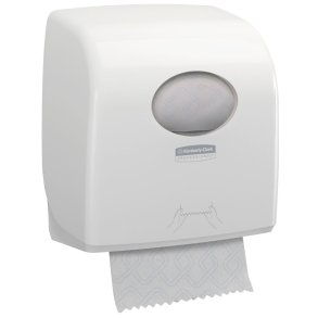 Dispenser, Kimberly-Clark Aquarius, 19,2x29,7x32,4cm, hvid, plast, til h�ndkl�deruller