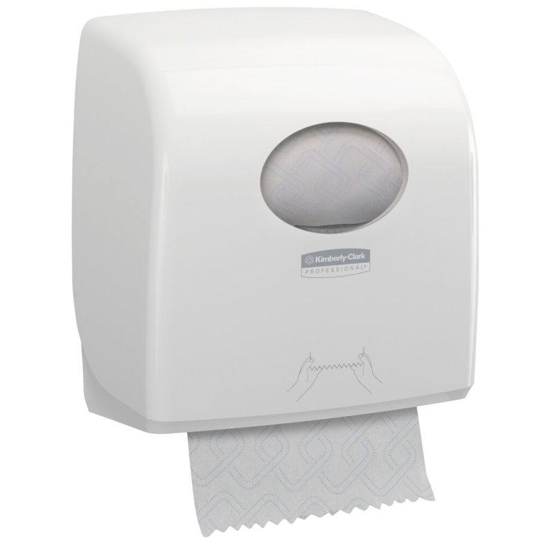 Dispenser, Kimberly-Clark Aquarius, 19,2x29,7x32,4cm, hvid, plast, til h�ndkl�deruller