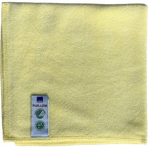 Reng�ringsklud, ABENA Puri-Line Soft, 32x32cm, gul, mikrofiber, 70% genanvendt