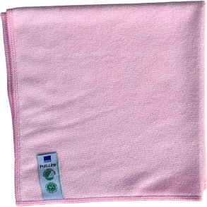 Reng�ringsklud, ABENA Puri-Line Soft, 40x40cm, r�d, mikrofiber, 70% genanvendt