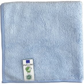 Reng�ringsklud, ABENA Puri-Line Basic, 32x32cm, bl�, mikrofiber, 80% genanvendt
