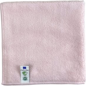 Reng�ringsklud, ABENA Puri-Line Basic, 32x32cm, r�d, mikrofiber, 80% genanvendt