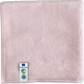 Reng�ringsklud, ABENA Puri-Line Basic, 40x40cm, r�d, mikrofiber, 80% genanvendt
