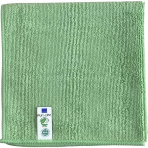 Reng�ringsklud, ABENA Puri-Line Basic, 40x40cm, gr�n, mikrofiber, 80% genanvendt