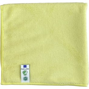Reng�ringsklud, ABENA Puri-Line Basic, 40x40cm, gul, mikrofiber, 80% genanvendt