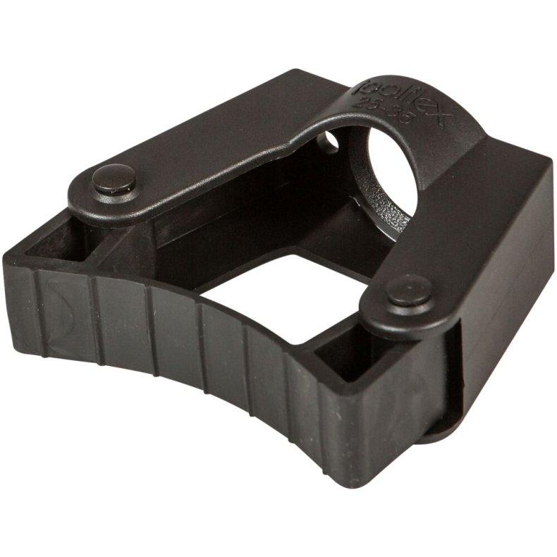Redskabsholder, Tina Trolleys Toolflex, 75x80x40mm, sort, PP/gummi, til skaft p� 25-35 mm *Denne vare tages ikke retur*