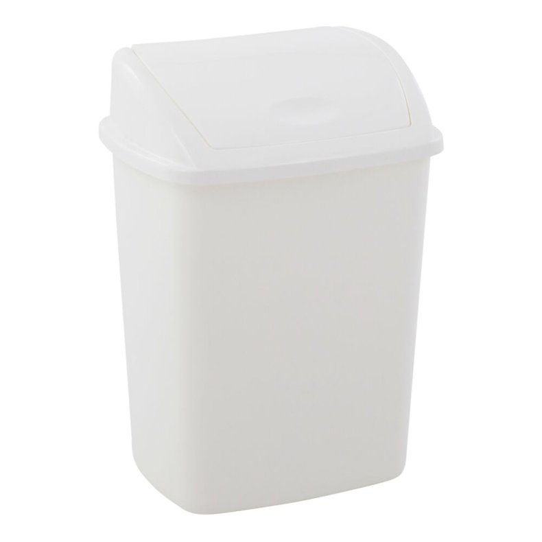 Affaldsspand, V-Part, hvid, plast, 8 l, med sving l�g, forberedt til v�gmontering