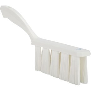H�ndkost, Vikan, 33x3,5x13,5cm, hvid, glas/polyester/PP, medium, UST *Denne vare tages ikke retur*