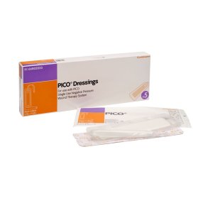 Negativ trykterapi, Pico, 10x30cm, bandagepakke med 5 bandager, steril *Denne vare tages ikke retur*