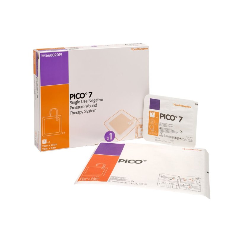 Negativ trykterapi, Pico 7, 25x25cm, kit med 1 pumpe og 1 bandage, steril *Denne vare tages ikke retur*