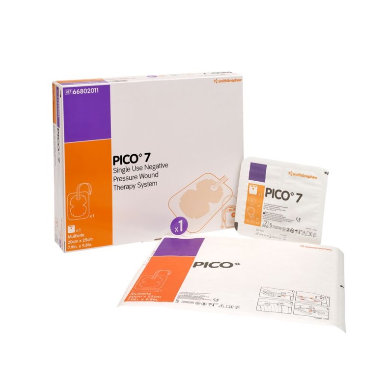 Negativ trykterapi, Pico 7, 20x25cm, multisite stor, kit med 1 pumpe og 1 bandage, steril *Denne vare tages ikke retur*