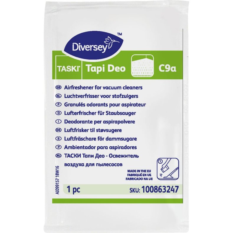 Luftfrisker, Diversey TASKI Tapi Deo C9a, til st�vsuger, med farve og parfume