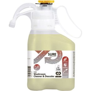 Sanitetsreng�ring, Diversey SURE Washroom Cleaner & Descaler, 1,4 l, SD, sur/kalkh�mmende, uden farve og parfume *Denne vare tages ikke retur*