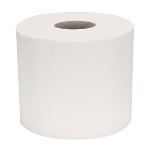 Toiletpapir, neutral, 2-lags, 33,75m x 9,8cm, �10cm, hvid, nyfiber