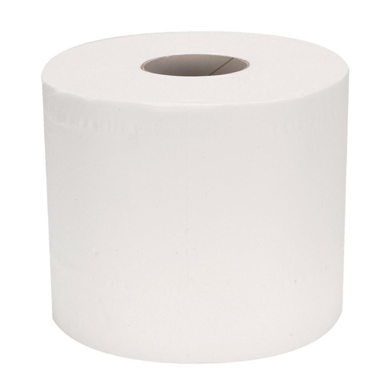 Toiletpapir, neutral, 2-lags, 33,75m x 9,8cm, �10cm, hvid, nyfiber