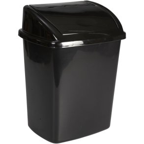 Affaldsspand, V-Part, sort, plast, 8 l, med sving l�g, forberedt til v�gmontering *Denne vare tages ikke retur*
