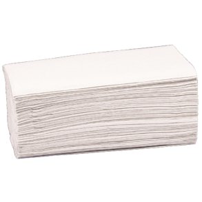H�ndkl�deark, Satino, 2-lags, V-fold, 23x24cm, 11,5 cm, hvid, genanvendt papir