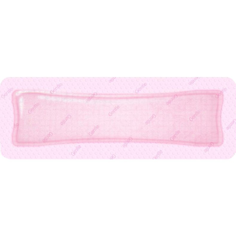 Skumbandage, Allevyn Gentle Border, 30x10cm, m/silikonekontaktlag og silikonekl�b, latexfri, steril, engangs *Denne vare tages ikke retur*