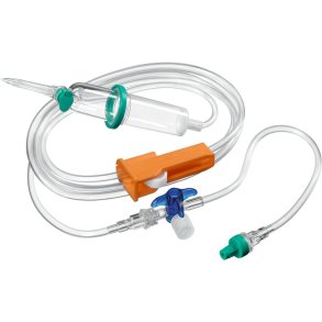 Infusionss�t, Intrafix SafeSet, 3-vejshane, luftfilter, AirStop, 220 cm slange, steril *Denne vare tages ikke retur*