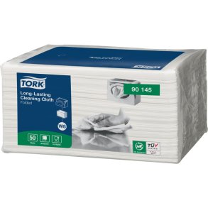 Aft�rringsklud, Tork W8, 38,5x30cm, hvid, viskose, engangs