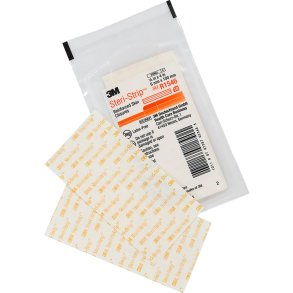 Strip, Steri-strip, 100x6mm, hvid, forst�rket, ark � 10 strips, latexfri, steril, engangs *Denne vare tages ikke retur*