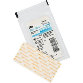 Strip, Steri-strip, 50x12mm, hvid, forst�rket, ark � 6 strips, latexfri, steril, engangs *Denne vare tages ikke retur*
