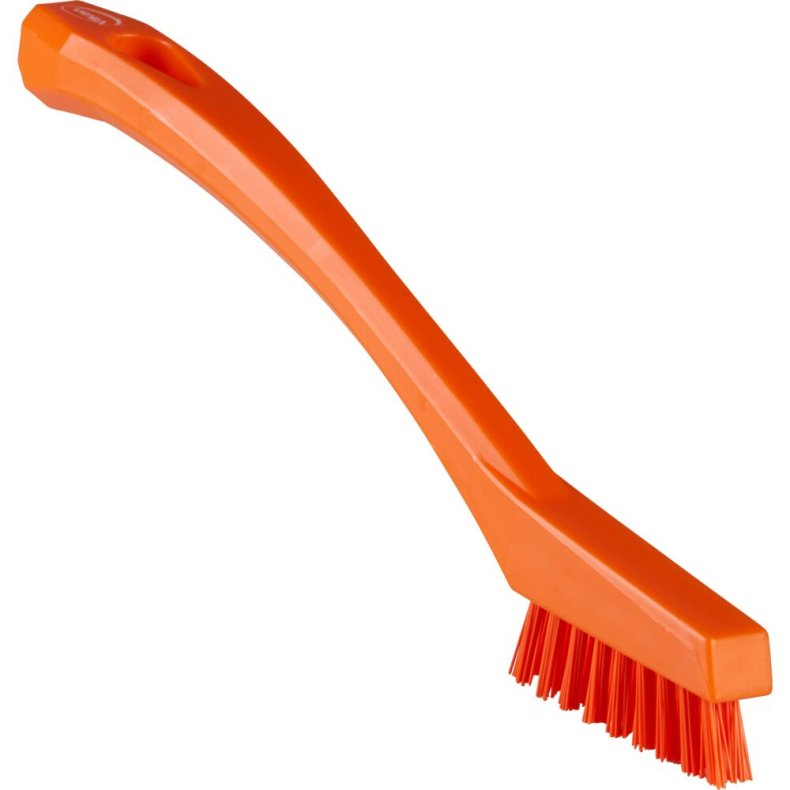 Detaljeb�rste, Vikan, 20,5x1,5cm, orange, polyester/PP/rustfrit st�l, meget stiv