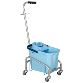 Spandvogn, Tina Trolleys, 400x270x900mm, gr�, st�l, med spand *Denne vare tages ikke retur*