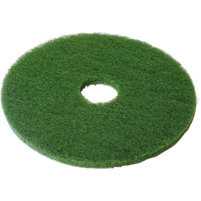 Gulvrondel, 17", �432mm, gr�n, genanvendt PET fiber, til grovere reng�ring