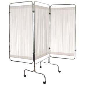 Afsk�rmning, Servocomfort, 204x180cm, hvid, l�ngde 204 cm h�jde 180 cm, 3 sektioner, med 4 hjul *Denne vare tages ikke retur*