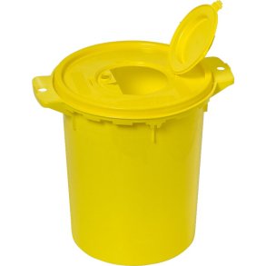 Kanyleboks, Uson, 26cm, �21cm, 7000 ml, gul, med aftr�ksl�g, rund