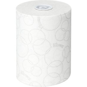 H�ndkl�derulle, Kimberly-Clark Kleenex, 2-lags, 100m x 19,8cm, �15cm, hvid, blandingsfibre, system